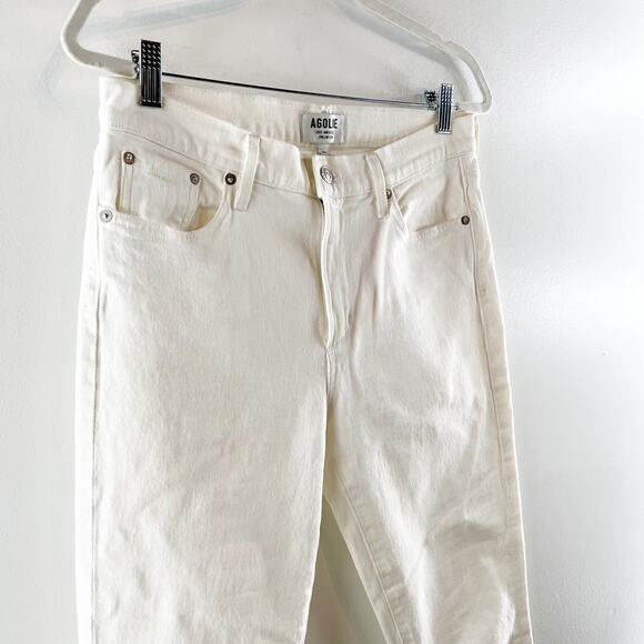AGOLDE Sophie Crop High Rise Skinny Slim Jeans White 30 / 10 - Picture 11 of 11